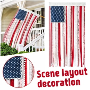 4th of July Independence Day 250th Anniversary Star Flag Banner, Patriotic American Flag Star Wall Hanging, Front Door Porch Decoration, 1 Piece (50x27 Inches)
