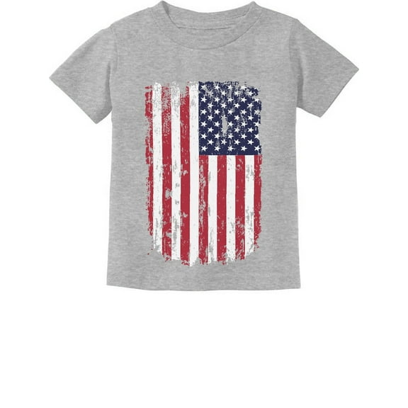 4th of July Kids T-shirt Tstars Unisex - USA Vintage Flag Graphic Tee - Perfect Patriotic Outfit for Independence Day Celebrations - Great Gift for Toddlers - 2T Gray
