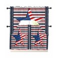 thumbnail image 1 of 4th of July Kitchen Curtains Sets 24 Inch Length with Valance, Independence Day American Flag Star Striped Swag Valances and Tiers Curtain Set Drapes Swag Curtains for Living Room, Bathroom, Bedroom, 1 of 6