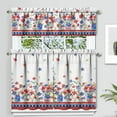 thumbnail image 1 of 4th of July Kitchen Curtains and Valance Set of 3,Patriot Poppy Kitchen Decor for Home Indoor Decor,Independence Day Kitchen Curtains and Valance Set Short Curtain Sink Window 4th of July Decor 24In, 1 of 1