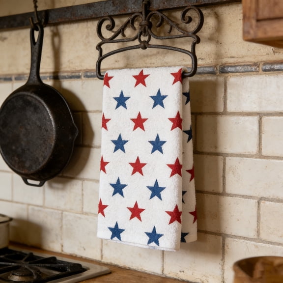 4th of July Kitchen Decor, Kitchen Dishes Towels/Hand Towels Independence Day Themed 23.6x15.8 Inches Absorbent Kitchen Towels/tea Towels Suitable For Cooking And Baking 4th of July Outdoor Banner