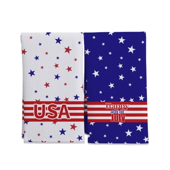 4th of July Kitchen Dish Towel 16 x 24 in Independence Day American ...
