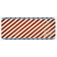 thumbnail image 1 of 4th of July Kitchen Mat, Abstract Diagonal Stripes with Stars Old Glory Themed Illustration, Plush Decorative Kitchen Mat with Non Slip Backing, 47" X 19", Beige Navy Blue Ruby, by Ambesonne, 1 of 1