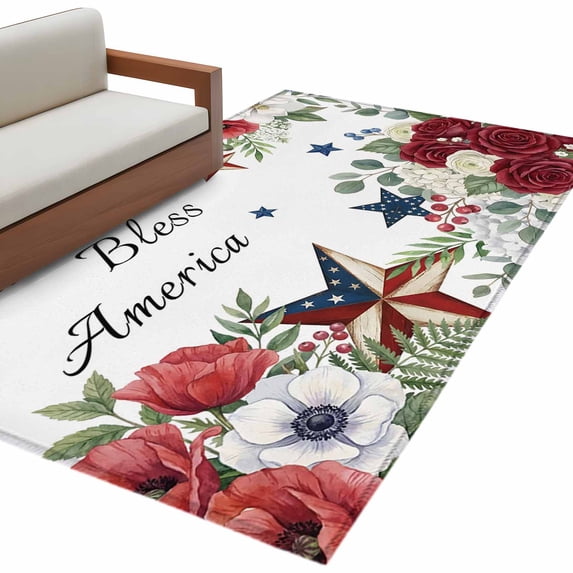 4th of July Kitchen Runner Rug 2.7x5 Washable Runners for Hallway Non ...
