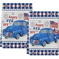 thumbnail image 1 of 4th of July Kitchen Towels Set of 2 US Flag Truck Dish Towels and Dishcloths Sets Decorative Tea Towel Buffalo Stars Firework Wood Grain Independence Day Absorbent Hand Towels for Kitchen Bathroom, 1 of 6