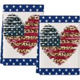 thumbnail image 1 of 4th of July Kitchen Towels Set of 2 USA Flag Blue Side Dish Towels and Dishcloths Sets Decorative Tea Towel Leopard Red Stripes Heart Independence Day Absorbent Hand Towels for Kitchen Bathroom, 1 of 6