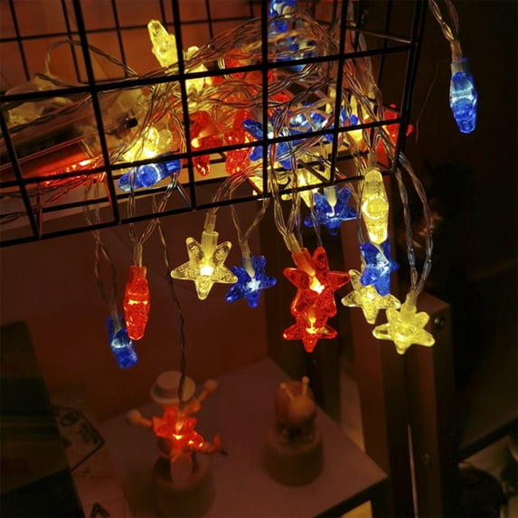 Photo inspiration: Outdoor Designer String Lights For Patios Reference: 4Th Of July Led Decorative String Light Independence Day Patriotic