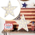 thumbnail image 1 of 4th of July Light Up Patriotic Angel Decoration, Light Up Patriotic Figurine with Led, Resin independence Day Tabletop Statue for Mantel Home Gift (White), 1 of 9