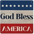 thumbnail image 1 of 4th of July Memorial Day Decor Sign Rustic Farmhouse Sign Labor Day Patriotic Decor Farmhouse Decor Patriotic Decor for Shelves Mantel Entryway Metal Tin Sign Wall Decor 8 * 8 in, 1 of 4
