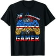 thumbnail image 1 of 4th July Men Women USA Independence Day Red Blue White Color T-Shirt, 1 of 7