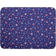 4th of July Navy Blue Dish Drying Mat for Kitchen Counter 18x24 Inch Memorial Day American Flag Stars Reusable Washable Drying Pad Countertop Home Decor