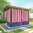 thumbnail image 1 of 4th of July Outdoor Curtains for Patio Waterproof,Windproof Privacy Curtains with Weighted Bottom,Red Stripes Star Patriot Independence Day Outside Drapes for Picnic Garage Yard 54"x108" 2 Panel, 1 of 8