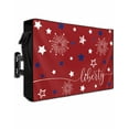 thumbnail image 1 of 4th of July Outdoor TV Cover 40 to 43 Inch Weatherproof, Blue White Star Fireworks Independence Day 600D Oxford TV Covers with Waterproof Zipper, Outside Flat TV Screen Protector Size 40"Wx25"Hx4.5"D, 1 of 7