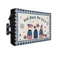 thumbnail image 1 of 4th of July Outdoor TV Cover 40 to 43 Inch Weatherproof, Independence Day Vase American Flag Blue Plaid 600D Oxford TV Covers with Waterproof Zipper, Outside Flat TV Screen Protector 40"Wx25"Hx4.5"D, 1 of 7