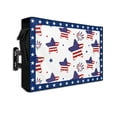 thumbnail image 1 of 4th of July Outdoor TV Cover 52 to 55 Inch Weatherproof, American Flag Blue Star 600D Oxford TV Covers with Waterproof Zipper, Outside Flat TV Screen Protector Size 52"W x 19"H x 4.5"D, 1 of 7