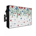 thumbnail image 1 of 4th of July Outdoor TV Cover 52 to 55 Inch Weatherproof, Independence Day Star Leaves Gray Plaid 600D Oxford TV Covers with Waterproof Zipper, Outside Flat TV Screen Protector Size 52"Wx19"Hx4.5"D, 1 of 7