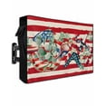 thumbnail image 1 of 4th of July Outdoor TV Cover 60 to 65 Inch Waterproof, Independence Day Star Botanical Red Striped Rustic 600D Oxford TV Covers with Zipper, Outside Flat TV Screen Protector 58"Wx37"Hx4.5"D, 1 of 7