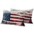 thumbnail image 1 of 4th of July Outdoor Waterproof Pillow Covers, Forest Independence Day USA Flag Decorative Rectangle Throw Pillowcase Sofa Cushion Sham for Patio/Couch/Chair, 20"x12" 2 Pack, 1 of 8
