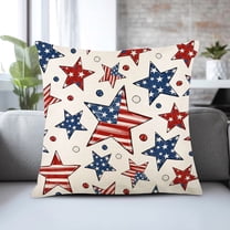 4th of July PALIFEUR Pillow Covers, Indeoendence Day Throw Pillow Covers, 18 x 18 Inch Patriots Pillow Case for Sofa Bedroom Coffice, Print Decorative Pillow Cover