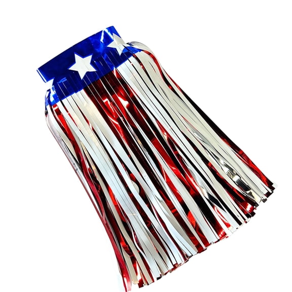 4th of July Party Supplies Set with Flag Banners and Foil Fringe Curtains Patriotic Decorations for Independence Day and Memorial Day Party Background for Home Photo Booth and Wall Styling