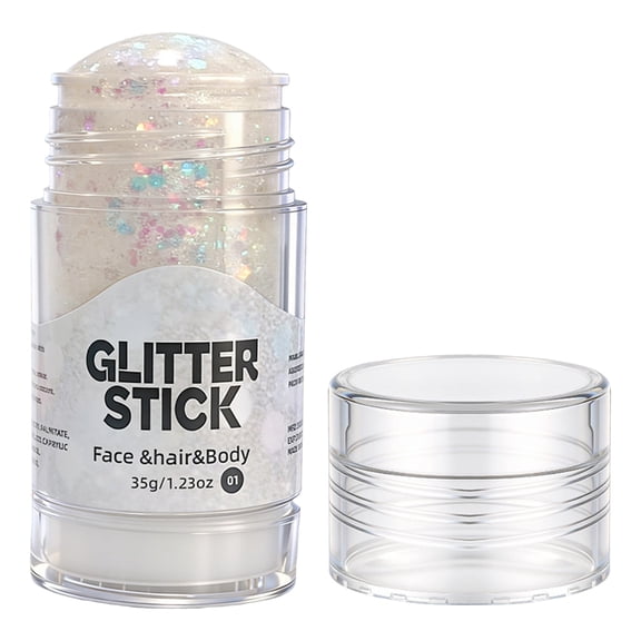 4th of July Patriotic Body Glitter Stick, Red, White and Blue Hair and Body Sparkle Gel for Women Men, Waterproof 3-in-1 Glow Sticks Decorations Outfits Accessories for Independence,Style A 1PC