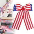 thumbnail image 1 of 4th of July Patriotic Bows, American Flag Wreath Bows With Long Tails, Red White Blue Stars and Stripes Bows for Independence Day, Memorial Day, Wreaths, Party and Holiday Decorations, 1 of 7