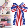 thumbnail image 1 of 4th of July Patriotic Bows, American Flag Wreath Bows With Long Tails, Red White Blue Stars and Stripes Bows for Independence Day, Memorial Day, Wreaths, Party and Holiday Decorations, 1 of 7