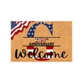 thumbnail image 1 of 4th of July Patriotic Coir Door Mat Red Blue White Patriotic Outdoor Rug Star Coir Doormat Non Slip Independence Day Welcome Doormat for Outside Porch Front Decor G, 1 of 5