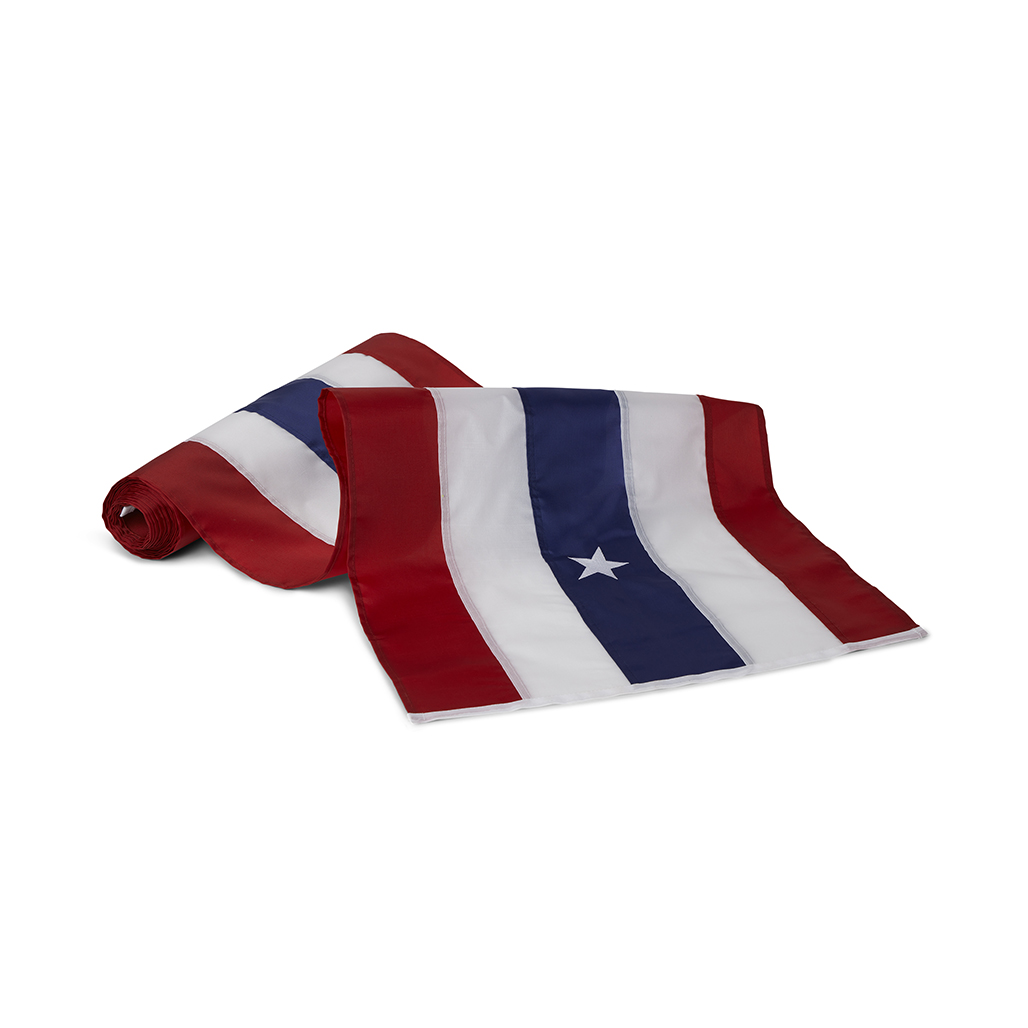 4th of July Patriotic Cotton Bunting By Old Glory Bunting 5 Stripe Red White Blue USA Bunting 36 inches wide x 10 yards long. Made in America Free Shipping Available Walmart