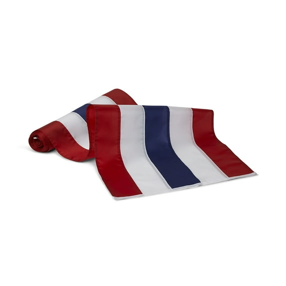 4th of July Patriotic Cotton Bunting By Old Glory Bunting - 5 Stripe Red, White & Blue USA Bunting - 18 inches wide x 10 yards long. Made in America! Free Shipping Available!