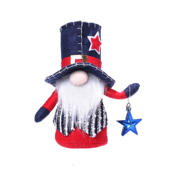 4th of July Patriotic Decorations Handmade Stars&Stripes P Doll Veterans Memorial Day Gift Independence Day Table Ornament for Home, Office, Indoor Decoration Batch