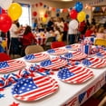 4th of July Patriotic Flag Disposable Paper Plates, American Flag ...