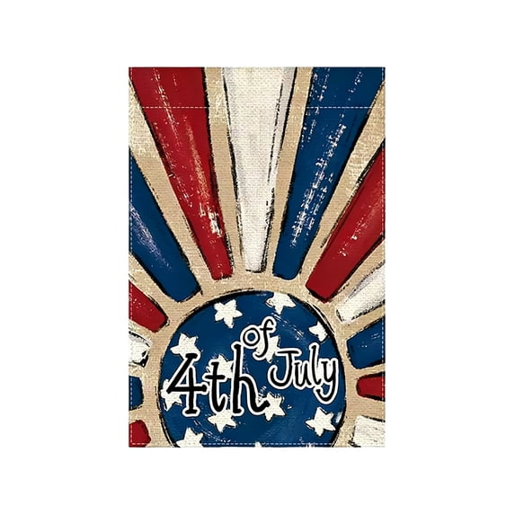 4th of July Patriotic Garden Flag 12x18 Inch Double Sided Welcome Independence Day Garden Flag Red White Blue Stars Memorial Day Flags for Outside Yard Decorations