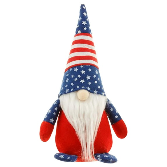 4th of July Patriotic Gnome Decorations, Handmade Mr & Mrs USA Swedish Tomte Gnomes Plush Table Ornaments Gift for Independence Day Memorial Day Presidents Day Veterans Day Armed Forces Day