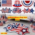 thumbnail image 1 of 4th of July Patriotic Welcome Mat, Thickened American Flag Soft Plush Door Mat, Non-Slip Independence Day Bathroom Rug, Washable Floor Mat for Kitchen Entryway, 30x16 In, Lazyguy, 1 of 7