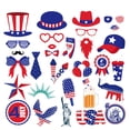 thumbnail image 1 of 4th of July Photo Booth Frame Prop, Handheld Patriotic Party Decorations for Independence Day, Funny DIY Photo Props for Summer BBQ & American Party Supplies B, 1 of 6