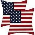thumbnail image 1 of 4th of July Pillow Covers 20x20 Independence Day Memorial Day Outdoor Decor Throw Pillows for Couch American Flag Patriotic Star and Stripes Pillowcase Decorative Cushion Case for Sofa Set of 2, 1 of 1
