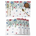 thumbnail image 1 of 4th of July Placemats Set of 4, Memorial Day Patriotic Star Eucalyptus Leaf Placemats for Dining Table, Place Mats for Kitchen Tabletop, Waterproof Wipeable Dining Table Mats Set, 1 of 9