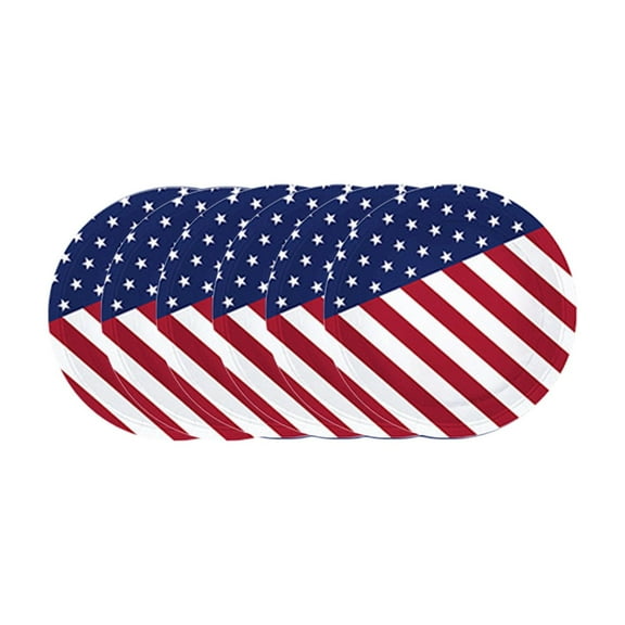4th of July Plates and Napkins Sets,Patriotic American Flag Party Supplies Tableware,July 4th Disposable Paper Plates Napkins Set for Memorial Day,Independence Day Decorations Table Decor,Serve 24