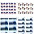 thumbnail image 1 of 4th Of July Plates and Napkins Sets Patriotic Dinnerware Tableware for BBQ, USA Flag Disposable Table Decor Independence Day Party Decorations Serve 24, 1 of 9