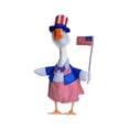 thumbnail image 1 of 4th of July Porch Goose Outfit, 24" High Cement or Plastic Goose Statue Patriotic Costume Clothing, Independence Day Lawn Clothing Porch Garden Costume, 1 of 5