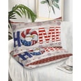 thumbnail image 1 of 4th of July Queen Pillow Cases Set of 2 - Microfiber Bed Throw Pillow Covers, Stars Striped Farmhouse American Flag Wood Grain Decorative Lumbar Pillow Cover with Envelope Closure for Sofa 20"x30", 1 of 6