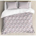 thumbnail image 1 of 4th of July Queen Size Duvet Cover Set, Uncle Sam Hat Pin Wheel and Flag of the United States Symbols of America, Decorative 3 Piece Bedding Set with 2 Pillow Shams, Red White Blue, by Ambesonne, 1 of 3