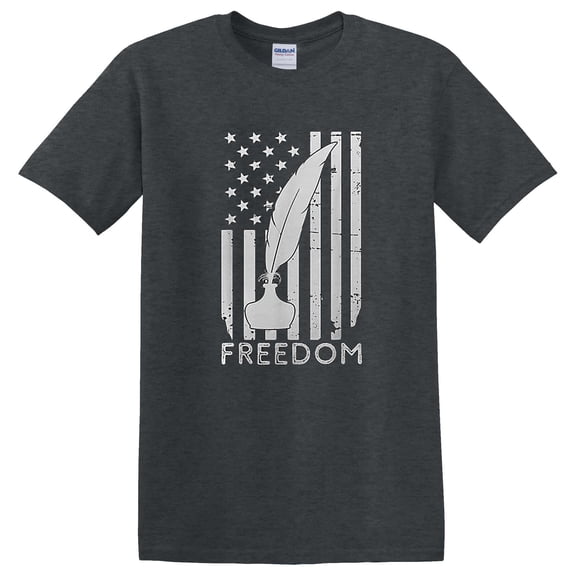 4th July Quill Pen Inkwell Freedom Ink Independence Historical Art T-Shirt Unisex, up to 5XL