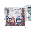 thumbnail image 1 of 4th of July RV Awning Sun Shade Screen 9'X7' American Flag Gnomes Mesh Sunscreen Daisy Stars Ribbon Fireworks Awning Shade Screen with Zipper UV Blocker Completed Kits for RV Motorhome Camper, 1 of 7