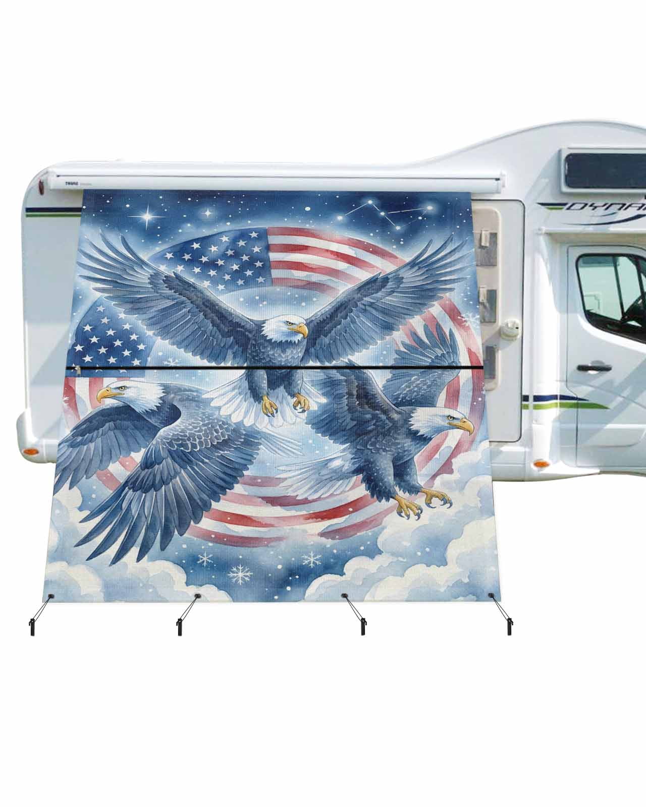 Sun Blockers For Rv 4th of July RV Awning Sun Shade Screen 9'X7' Majestic Soaring Eagle ...