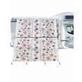 thumbnail image 1 of 4th of July RV Awning Sun Shade Screen 9'X7' Patriotic StarsUSA Flag Mesh Sunscreen Green Leaves Awning Shade Screen with Zipper UV Blocker Completed Kits for RV Motorhome Camper Travel, 1 of 7
