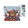 thumbnail image 1 of 4th of July RV Awning Sun Shade Screen 9'X7' Poppy Flower Yak Mesh Sunscreen Red White Blue Awning Shade Screen with Zipper UV Blocker Completed Kits Outdoor Canopy for RV Motorhome Camper Travel, 1 of 7