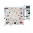 thumbnail image 1 of 4th of July RV Awning Sun Shade Screen 9'X7' Red Blue Mesh Sunscreen American White Stars Flag Retro Awning Shade Screen with Zipper UV Blocker Completed Kits Outdoor Canopy for RV Motorhome Camper, 1 of 7