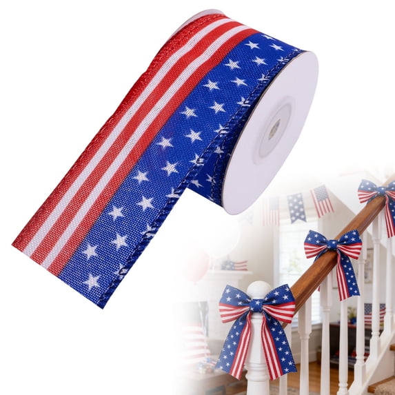 4th Of July Ribbon 4th Of July Ribbon Wired Red White And Blue Wired Ribbon Red White And Blue Ribbon Patriotic Wired Ribbon Usa Ribbon American Flag Ribbon Americana Ribbon